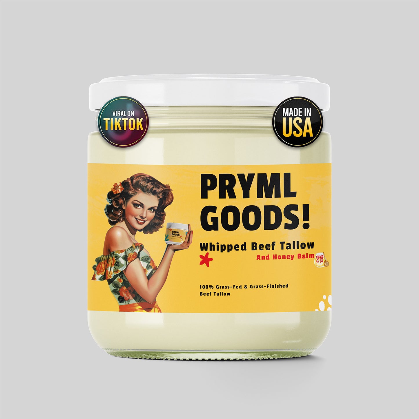 Pryml Goods Whipped Beef Tallow and Honey Balm